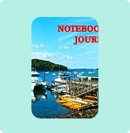 Peaceful marina scene with boats and docks under a clear blue sky.